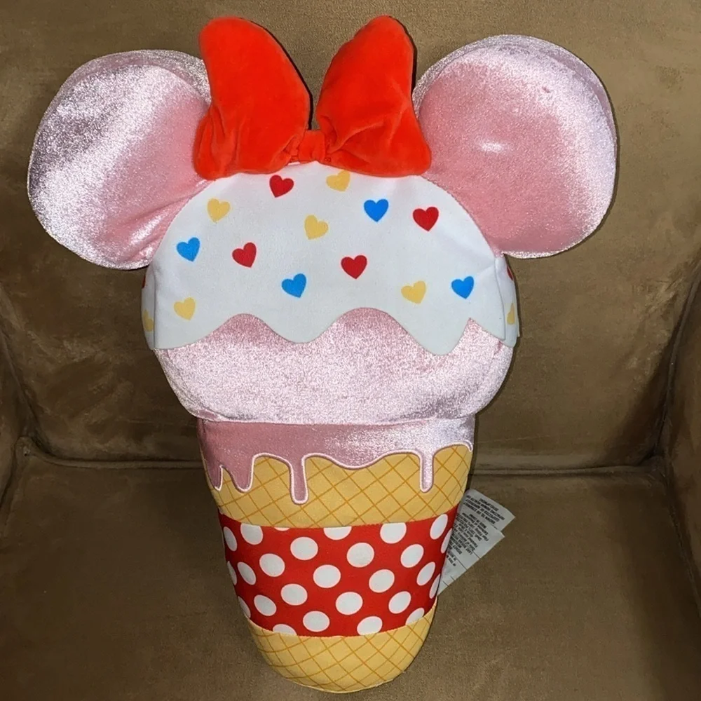 Disney parks Minnie Mouse large ice cream plush Disney food merchandise